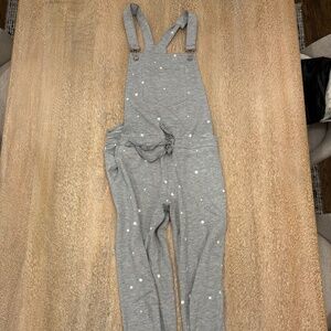 Z Supply Grey Star Print Overalls Romper Size S